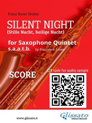 cover image of Saxophone Quintet score of "Silent Night"